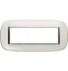 Axolute декоративные накладки в форме эллипса, прозрачные, цвет белая карамель, на 6 модулей  HB4806DB  Legrand