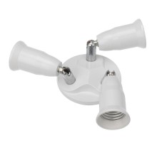 Разветвитель цокольный Е27-3хЕ27 (поворотный цоколь) белый  11-8863  Rexant