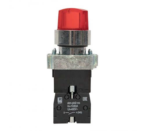 Переключатель BD21 2P c красной подстветкой 24В NO PROxima  xb2-bk21-r-24  EKF
