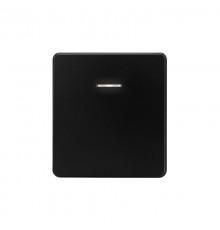 Выключатель ROUND 1 кл перекрестный (переключатель) с подсветкой 10А с/у оникс  KR-78-0718-3  KRANZ