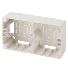 12-6102-02 ЭРА Коробка наклад. монтажа 2 поста, Эра12, слоновая кость  Б0043171  ЭРА