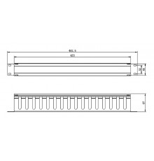 CM-1U-ML16-COV Кабельный организатор металлический с крышкой, 19", 1U  454711  Hyperline