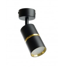 ML1861 ZEN светильник настенно-потолочный под лампу GU10, чёрный, золото  48641  FERON