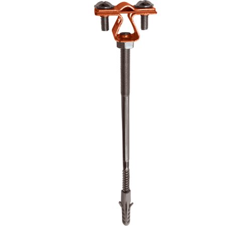 Держатель проводника круглого 8-10 мм для бетонного фасада, медь90024Ezetek