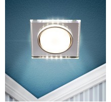 Cветильник встраиваемый со светодиодной подсветкой DK LD50 MR GX53 зеркальный  Б0057472  ЭРА