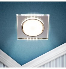 Cветильник встраиваемый со светодиодной подсветкой DK LD50 MR GX53 зеркальный  Б0057472  ЭРА