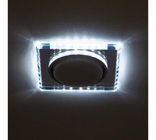 Cветильник встраиваемый со светодиодной подсветкой DK LD50 MR GX53 зеркальный  Б0057472  ЭРА