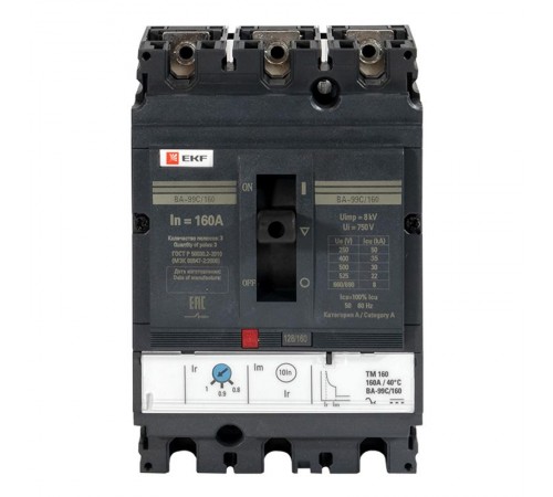 Выключатель автоматический ВА-99C (Compact NS) 160/25А 3P 36кА PROxima  mccb99C-160-25  EKF