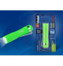 Фонарь универсальный S-LD045-B Green "Simple Light Debut", пластик, 0,5 Watt LED, упаковка блистер, 1хАА н/к, цвет зеленый  UL-00000209  Uniel