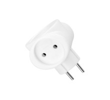 Тройник электрический биметалл 220 В 6 А белый  11-1064  REXANT