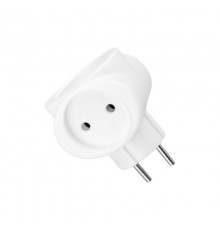 Тройник электрический биметалл 220 В 6 А белый  11-1064  REXANT