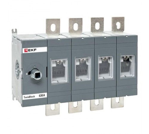 Рубильник 630A 4P без рукоятки управления TwinBlock  tb-s-630-4p  EKF
