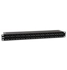 Патч-панель PPHD-19-48-8P8C-C6A-110D высокой плотности 19", 1U, 48 портов RJ-45, неэкранированная, категория 6A, Dual IDC  225401  Hyperline
