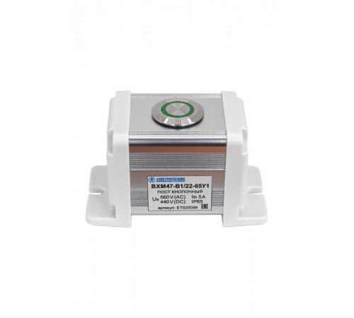 BXM47-B1/22-65У1 (1 зелёная цилиндрическая кнопка (1C1NO1NC)), пост управления  (ЭТ)   ET020099   Электротехник