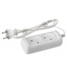 Удлинитель электрический   UX-2-5m без заземления 2 розетки 5м ШВВП 2x0,75мм2 6А  Б0038559  ЭРА