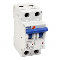 Выключатель автоматический модульный OptiDin BM63-2B10-10-ОМ4-РЕГ  361291  КЭАЗ