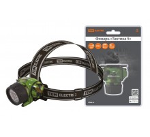 Фонарь налобный "Тактика 5" 12+2 LED, 94 лм, бат. 3*AАА,  SQ0350-0096  TDM