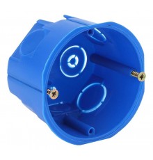 Коробка установочная КУТ 68х45мм для твердых стен саморез. синяя IP20 KUT-68-45-blue  Б0037429  ЭРА