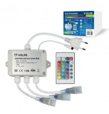 Контроллер для управления LED RGB ULS-5050 лентами 220В, ULC-Q444 RGB WHITE 3 выхода, 1440Вт, с пультом ДУ ИК.  UL-00002275  Volpe
