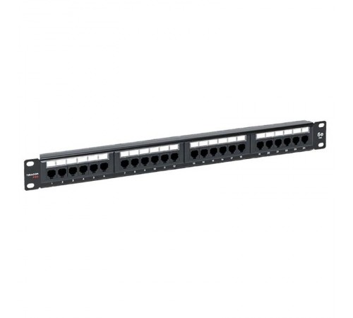 Патч-панель TERACOM PRO 19'' Cat.5E 1U неэкранированная UTP 24 порта RJ-45 Dual IDC  TRP-PPNL-5EUTP-1U24  EKF