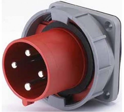 Вилка для скрытой проводки 634 3Р+РЕ 63А 380В IP67 В  26066DEK  DEKraft