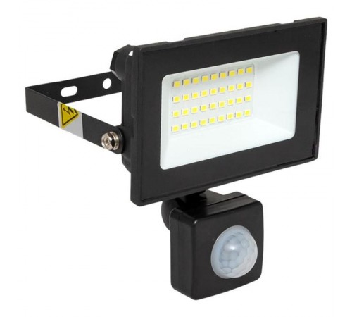 Прожектор светодиодный СДО-3003 с инфракрасным датчиком движения 30Вт 6500К IP54  FLL-3003-30D-6500 EKF