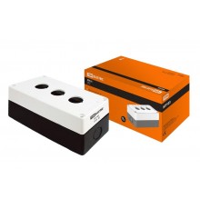 Корпус КП103 для кнопок 3места белый   SQ0705-0003  TDM
