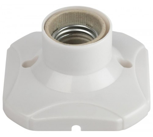 Патрон-основание  Е27 керамический белый  Б0069218  ЭРА