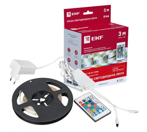 Умная светодиодная лента EKF Connect RGBW 3m  slswf-3-rgbw  EKF