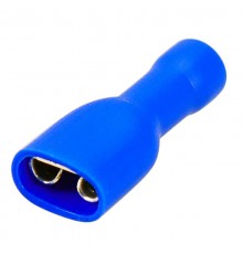 Клемма плоская полностью изолированная гнездо 6.6 мм 1.5-2.5 мм (РППи-м 2.5-(6.3))  08-0632  REXANT