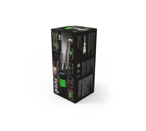 Фонарь ручной GFL103 1W 40lm NI-MH 250mAh LED 1/12/72  GF103  Gauss