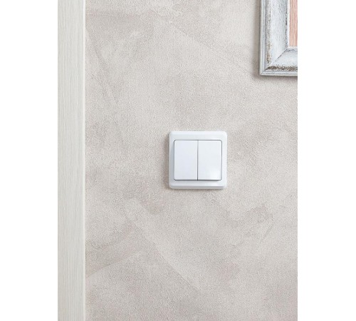 ВЕГА белый Выключатель 2-клавишный 10А ВС10-2-0-ВБ  EVV20-K01-10-DM  GENERICA