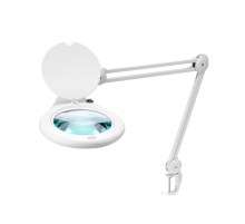 Лупа на струбцине , круглая, 5D, с подсветкой 108 LED, белая  31-0503  REXANT