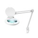 Лупа на струбцине , круглая, 5D, с подсветкой 108 LED, белая  31-0503  REXANT