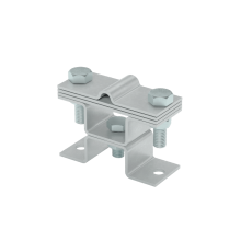 Универсальный держатель на мостовой опоре двойной для прутка D5-8 мм и полосы до 40 мм с 3 пластинами HD  XUDMO3-D5-8-B40 HD  КМ - профиль