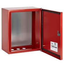  Щит с монтажной панелью металлический КРАСНЫЙ ЩМПг-03 IP54 (360х300х175) SIMPLE  Б0047701  ЭРА