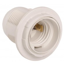 Патрон с кольцом пластик Е27 белый (50 шт), стикер на изделии Ппл27-04-К12  EPP11-04-01-K01  IEK