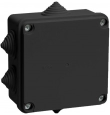 Коробка расп. КМ41233 100х100х50мм IP44 6 вв. черная  UKO11-100-100-050-K02-44  IEK