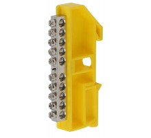 Шина PE "Земля" на на DIN-изол ШНИ-6х9-10 никелированная Д-Желтый (10/250/9000) NO-222-92-1  Б0044141  ЭРА