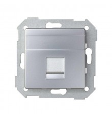 Simon 82 Адаптер со шторками на 1 коннектор UTP (RJ45), FTP (RJ45), RJ12, AMP, S82,82N, алюминий  82005-33  Simon