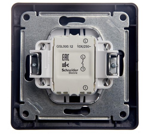 Glossa Сиреневый туман Выключатель 1-клавишный сх.1, 10AX (в сборе)  GSL001412  SE