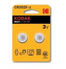 Батарейки  CR2025-2BL MAX Lithium (60/240/43200)  Б0037003  Kodak