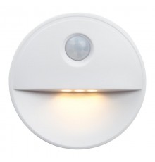 Светильник-подсветка с датчиком движения 2LED 0,5W (3хААА в комплект не входят) 3м , IP20, 72*72*25mm, круг, белый, FN1221  41882  FERON