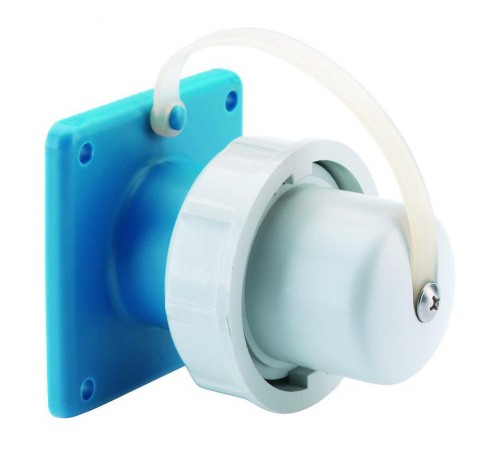 Вилка встраиваемая 16А 230В 6h IP67 фланец 75х75 Schuko I 754-Bals I Bals