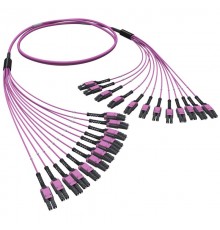 Оптическая разветвительная сборка 24ОВ 50/125 OM4, 12хLC Duplex Uniboot/12хLC Duplex Uniboot, 10м  RNFLL24410  DKC