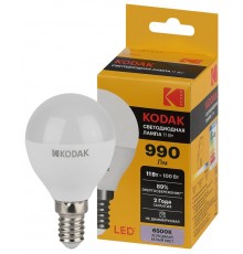 Лампа светодиодная P45-11W-865-E14 11Вт шар холодный дневной свет  Б0057619  Kodak