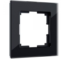 W0011108/ Электроустановочные изделия - Рамка на 1 пост (черный,стекло)