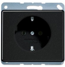 Штепсельная розетка SCHUKO 16А / 250В, пружинные зажимы; металл; черный; SL500  SL520SW  Jung