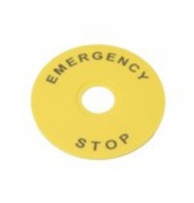 Маркировка для кнопки аварийного останова "Emergency Stop" D90  SBY8360  Systeme Electric