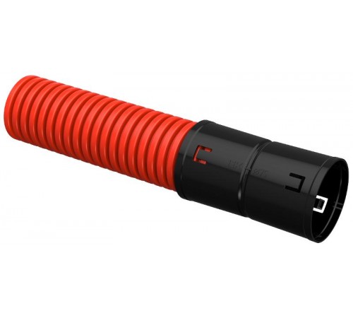 Труба гофр. двустенная ПНД d=75мм красная (50м)  CTG12-075-K04-050-R  IEK